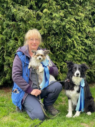 Rita Möllenkamp mit Charly und Lia